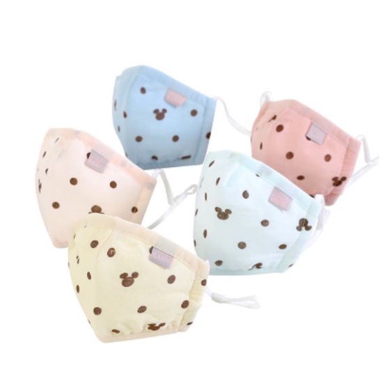 Khẩu trang vải 3D xuất Hàn với 4 lớp chống bụi cho bé