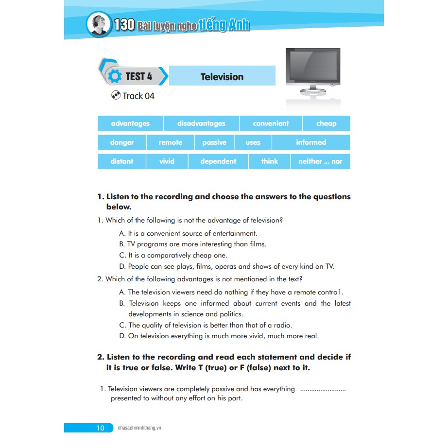 Sách - 130 bài luyện nghe tiếng Anh ( Kèm CD)