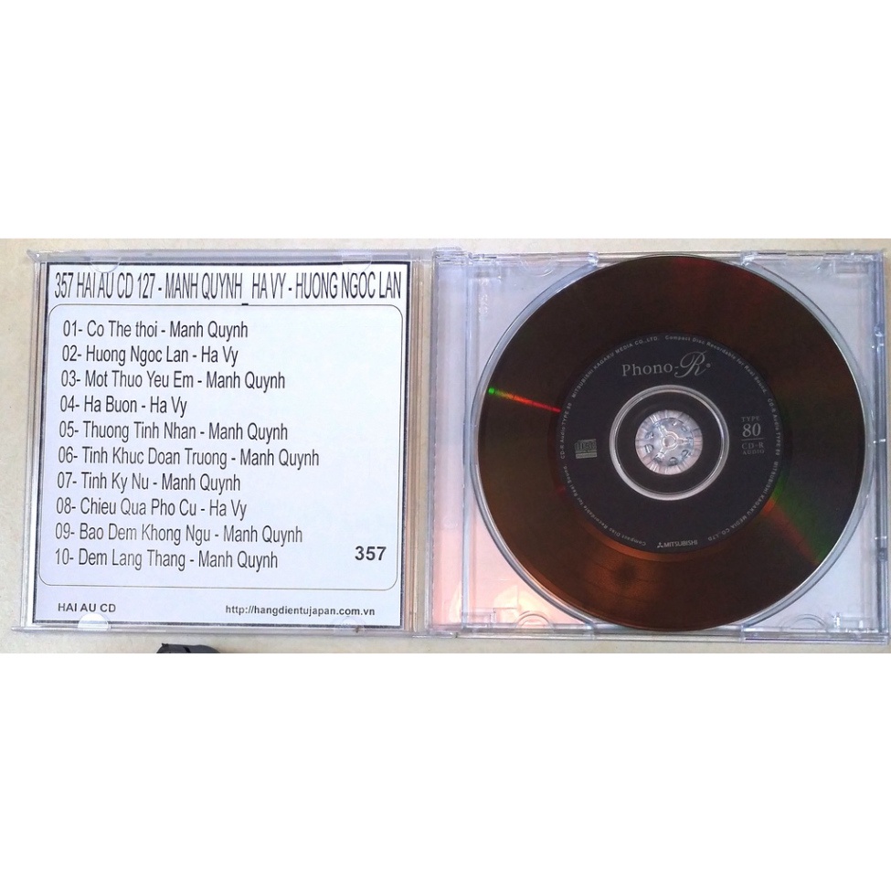 Bộ 4 dĩa ca sĩ mạnh quỳnh ( 357 - 290 )