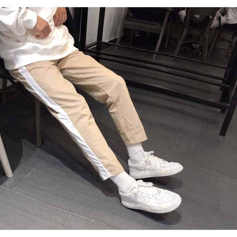 Quần Daddy Pant màu kem 1 vạch Line &amp; 2 vạch Line