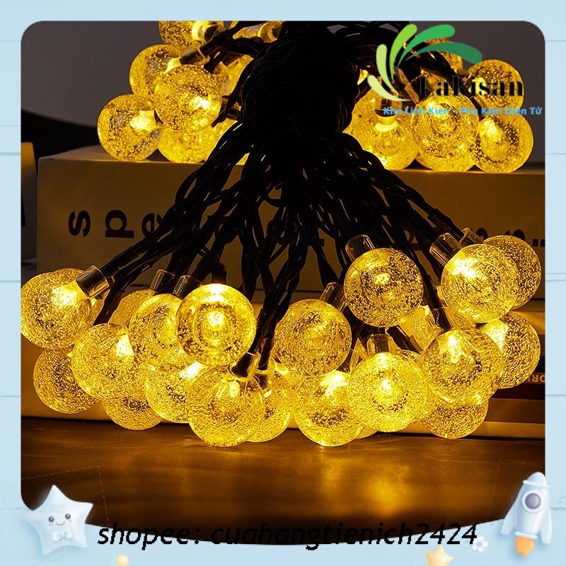 [ 1 bộ 9-10 mét ] Dây đèn led bi bọt biển trang trí đẹp Tết 2022 - Màu vàng/full màu. Sẵn phích cắm. Nguồn 220V