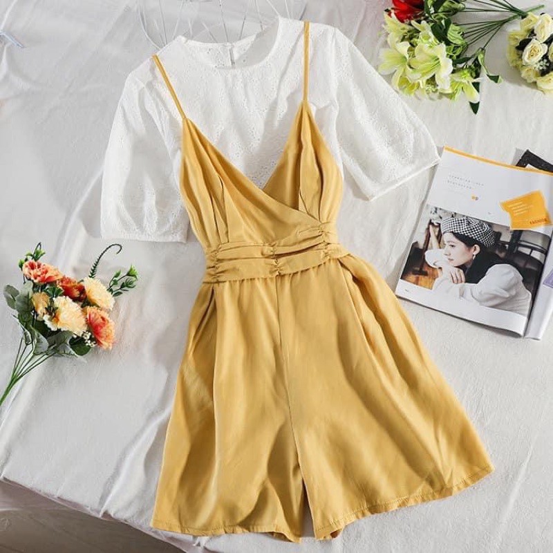 Set Áo Ren Hoa + Yếm Jum Hàng Quảng Châu Cực Đẹp