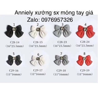 Nơ gắn móng  set 20 nơ，5 màu