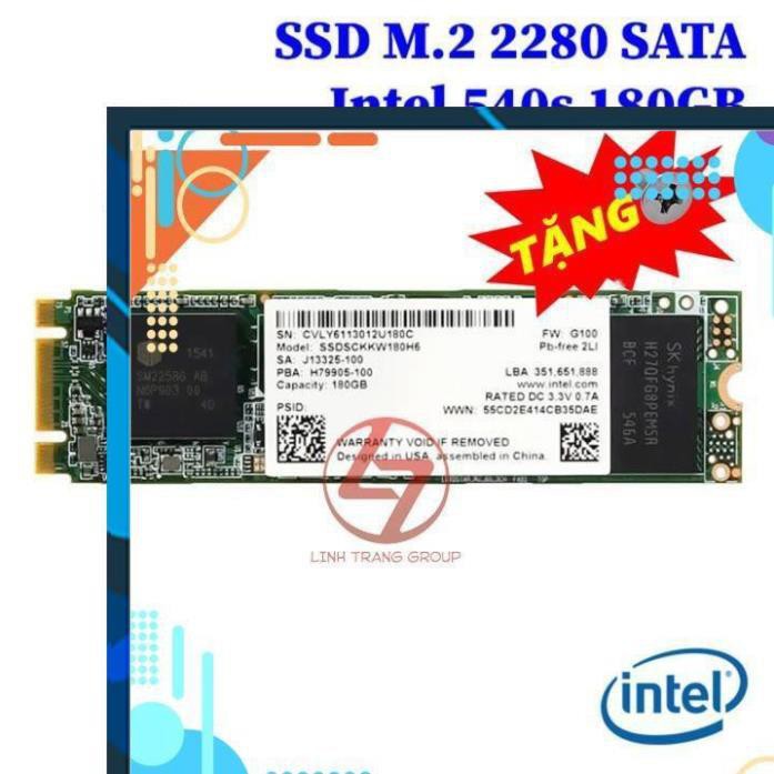 Ổ cứng SSD M.2 SATA Intel 540s 180GB, 545s 256GB - bảo hành 3 năm SD16 SD17