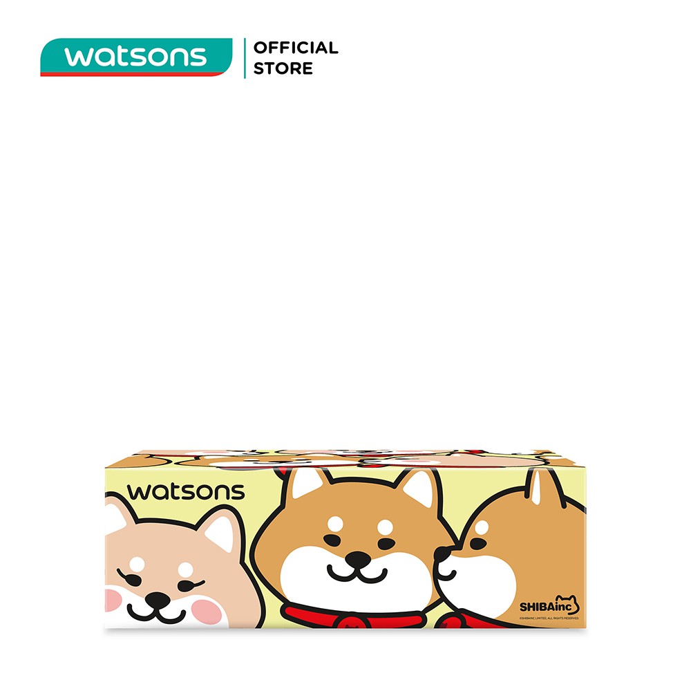 Khăn Giấy Hộp Watsons Velvety Soft Box Tissues Shibainc 3 Lớp 100 Miếng