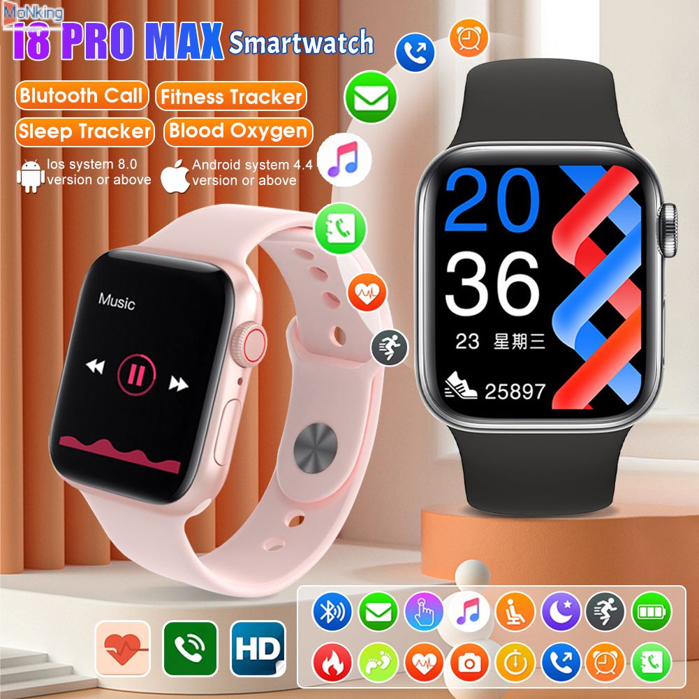 2022 Đồng Hồ Thông Minh 1.75 Inch I8 PRO MAX Series Cuộc Gọi Đồng Hồ Thông Minh SmartWatch Nam Nữ Đồng Hồ Thông Minh IP67 Chống Nước ^ MK ^
