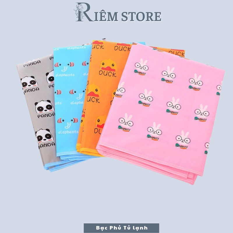 Tấm Phủ Tủ Lạnh Chống Nuớc Chống Bụi Trang Trí Nhà Có Ngăn Đựng Đồ RIEM