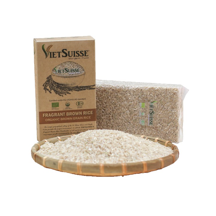 [Mã BMBAU50 giảm 7% đơn 99K] Gạo lứt hữu cơ VietSuisse hộp 1kg