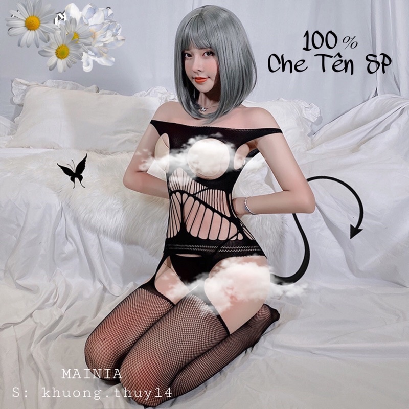 Bộ Đồ Ngủ Full Lưới Sexy Ôm Body Siêu Co Giãn Gợi Cảm Mainia Shop