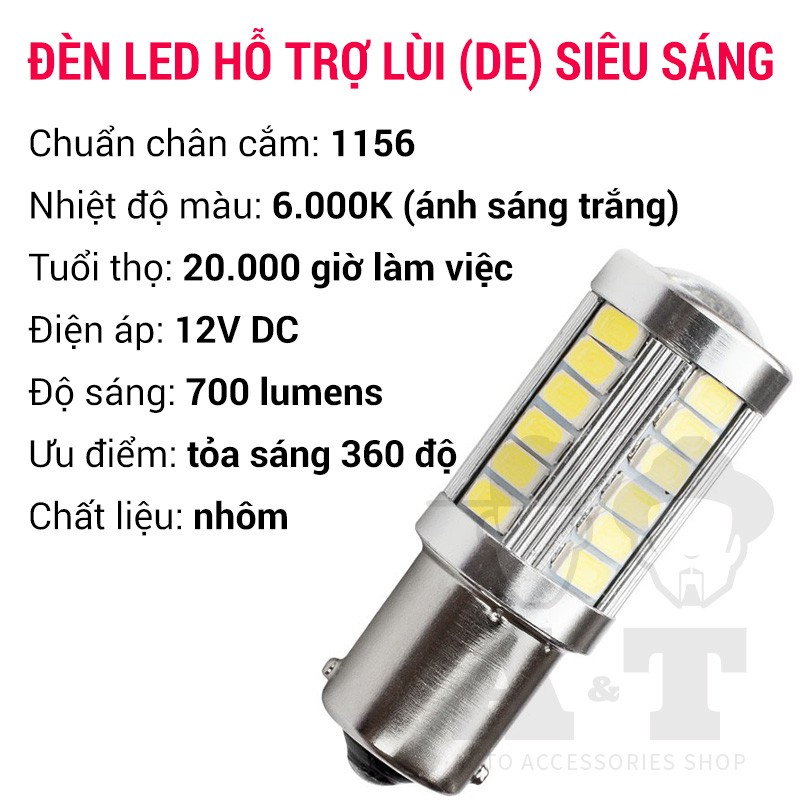 Đèn LED lùi siêu sáng chân 1156