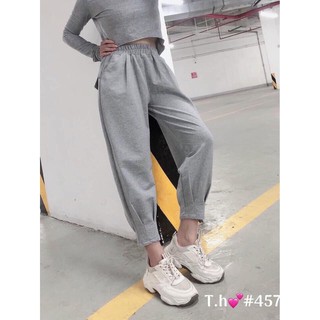 Quần bom thụng xếp ly gấu chất da cá sịn