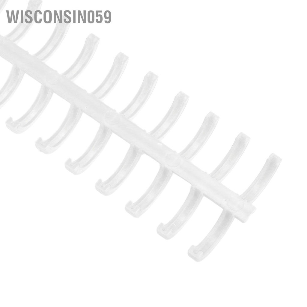 Wisconsin059 10 cái Ràng buộc Gai Hình xoắn ốc Cuộn dây Lược 30 lỗ Dải nhựa cho lá rời Đường kính 1 / 2in