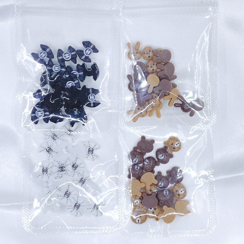 Charm Gấu Nơ Hoạt Hình Gắn Móng - Charm Nail Phong Cách Hàn Quốc