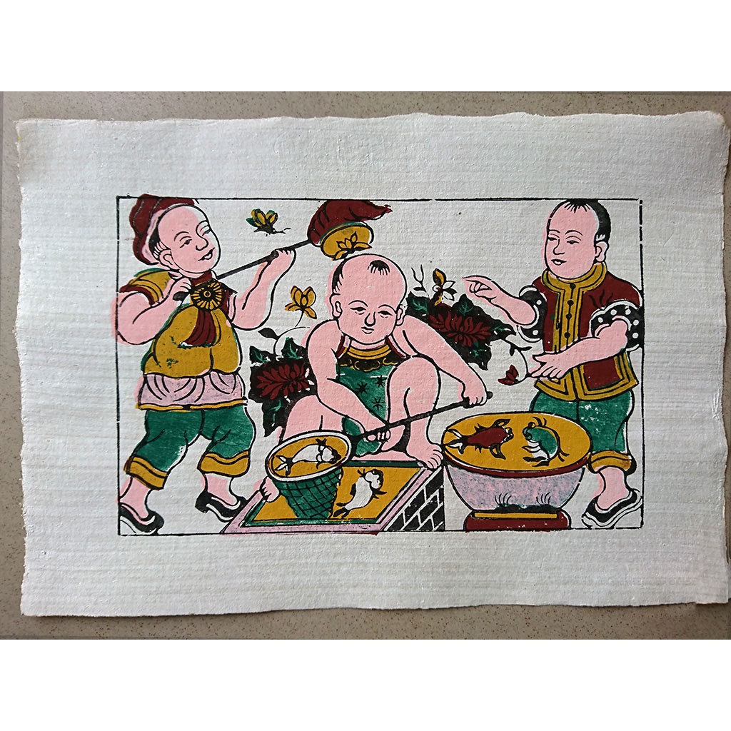 Tranh Dân Gian Đông Hồ - Tranh Đông Hồ Cá Chậu