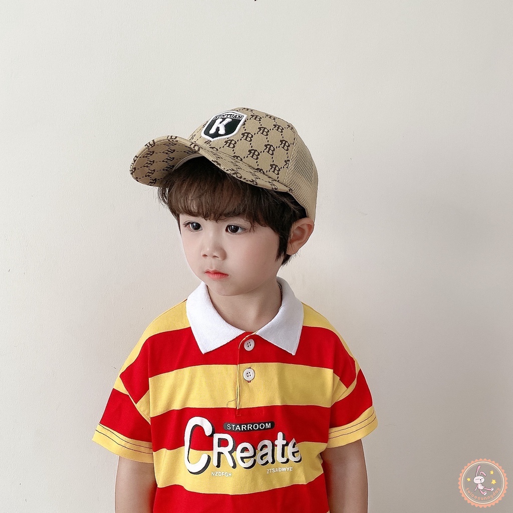 Mũ Lưỡi Trai Phối Lưới In Chữ Thời Trang Mùa Hè Cho Bé Trai Và Gái