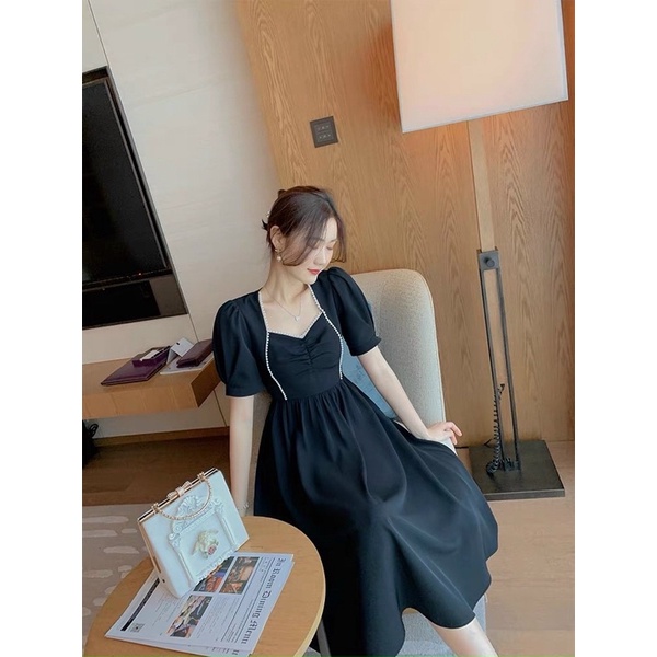 Đầm xoè phối ren bi Bigsize 60-90 ký, thời trang nữ dành cho khách ngoại cỡ