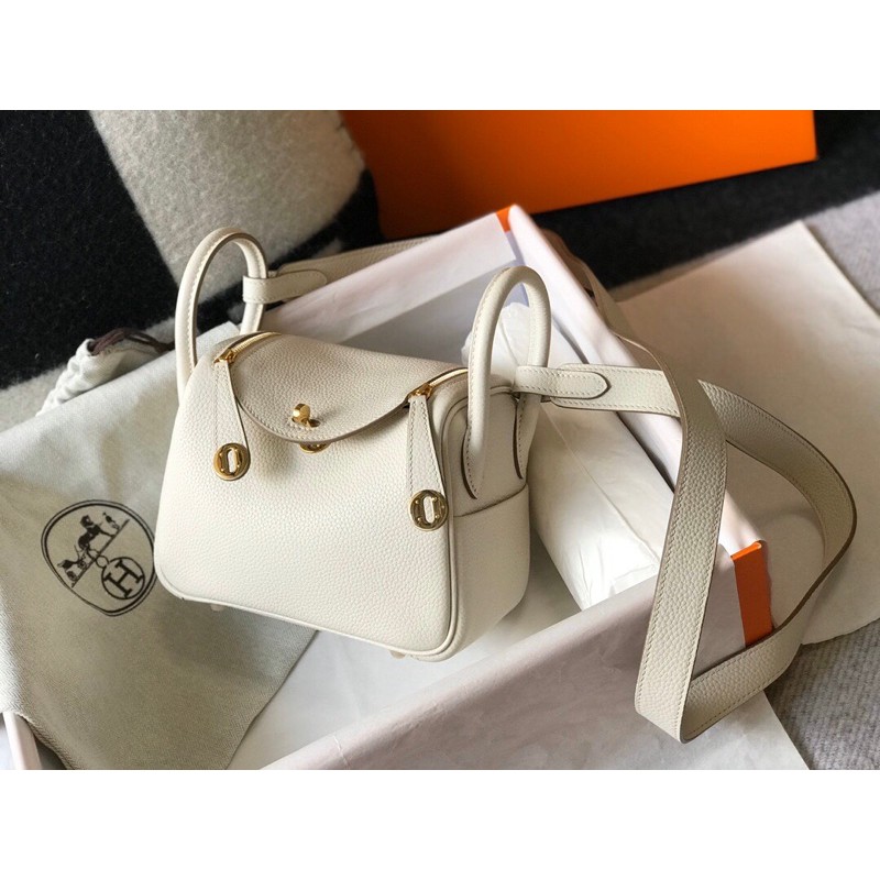 Túi đeo chéo lindy mini Hermes HM da thật cao cấp màu trơn đơn giản và sang trọng