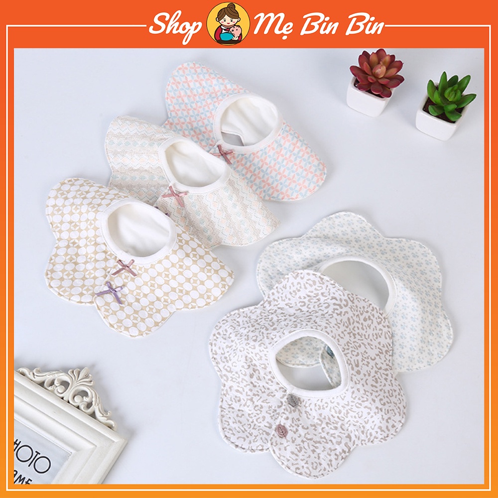 Yếm tròn xoay cotton nguyên chất cho bé với nhiều họa tiết dễ thương