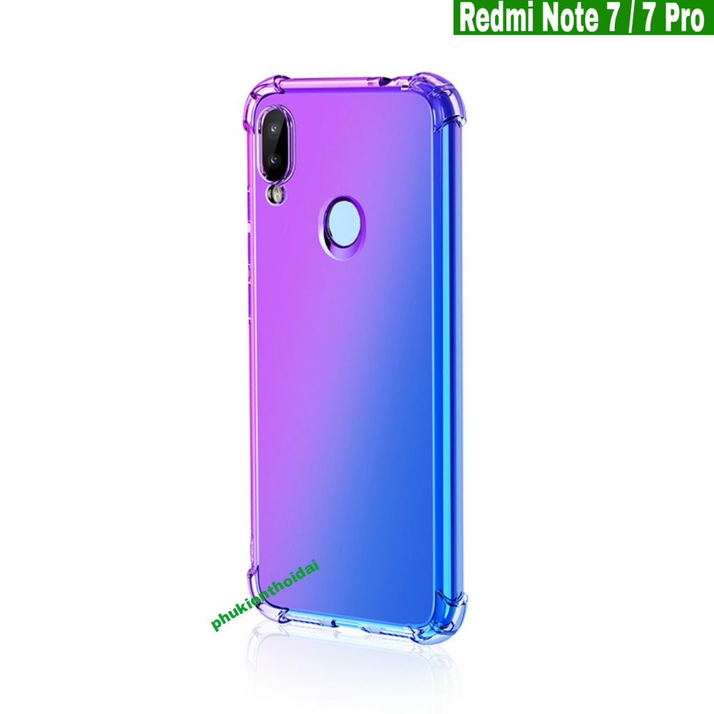 Ốp lưng Redmi Note 11S 5G / Note 7 / 7 Pro  dẻo màu đa sắc 4 góc siêu mỏng bảo vệ camera