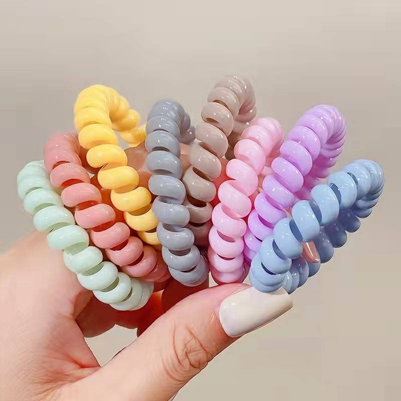 Dây buộc tóc thiết kế lò xo đơn giản thời trang phong cách Hàn Quốc