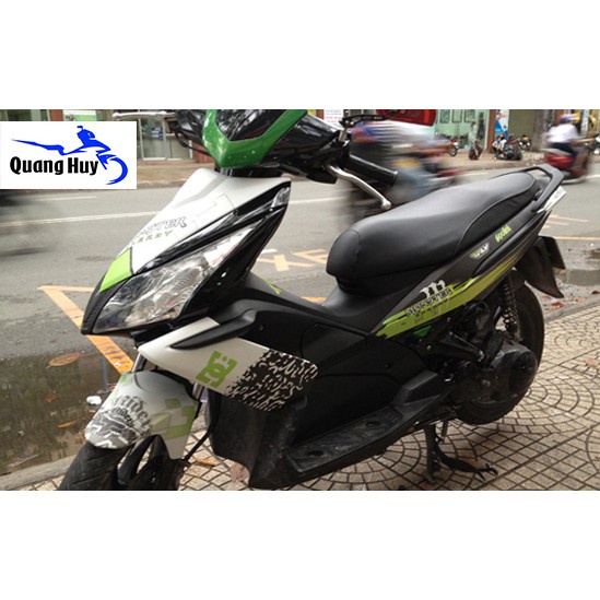 Tem trùm air blade ♦FREESHIP♦ thái xanh lá trắng đen, độ team trùm ab thái dán phủ dàn áo xe xanh đen rẻ đẹp