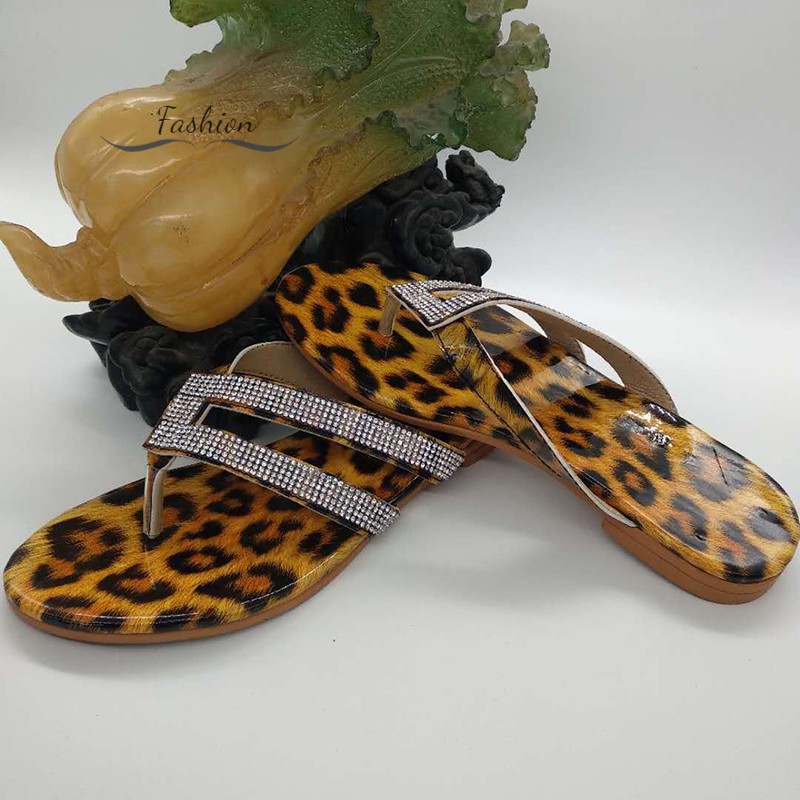 Dép Quai Ngang Đính Đá Xinh Xắn Dành Cho Nữ