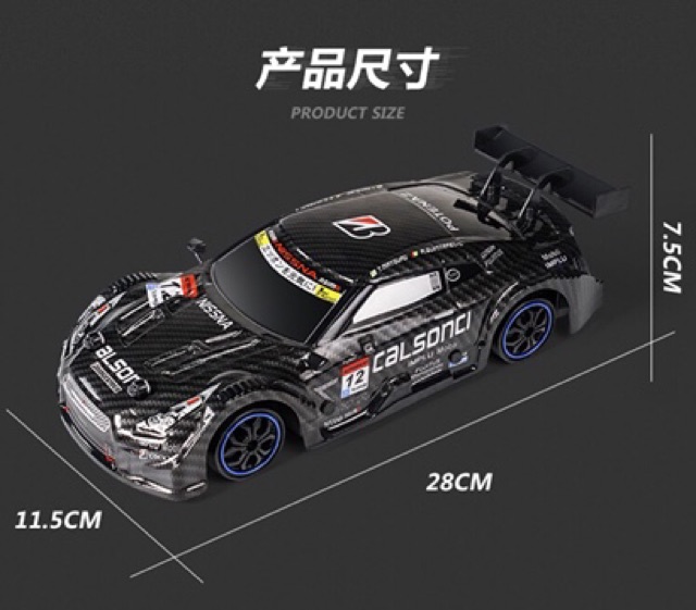 Xe đua điều khiển drift tốc độ 30km/h có led và có điều tốc