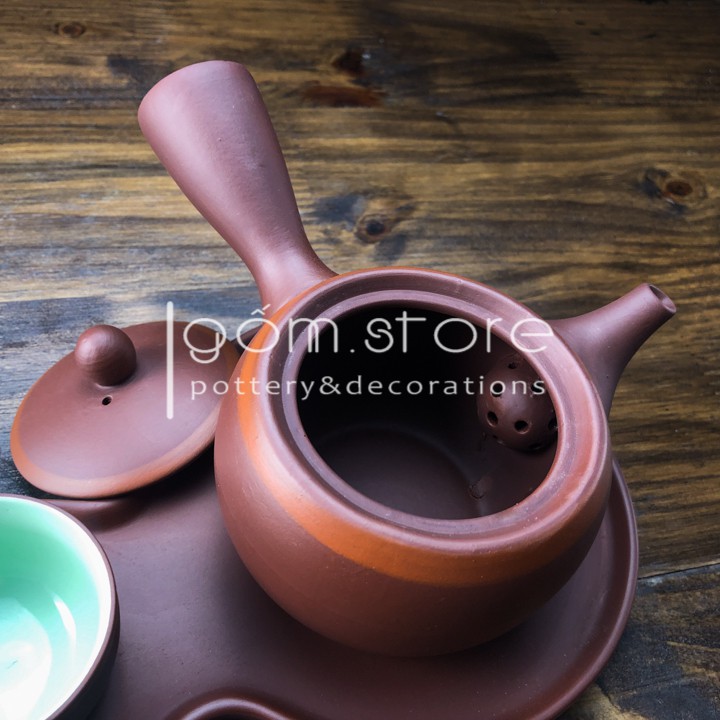 Ấm trà tử sa Bát Tràng độc ẩm có khay (nhiều dáng ấm) | BigBuy360 - bigbuy360.vn