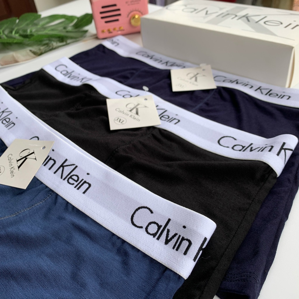 Quần Sịp Đùi Nam CK Boxer CK thun cotton 95% co dãn thoáng mát xịn xò combo hộp 3c