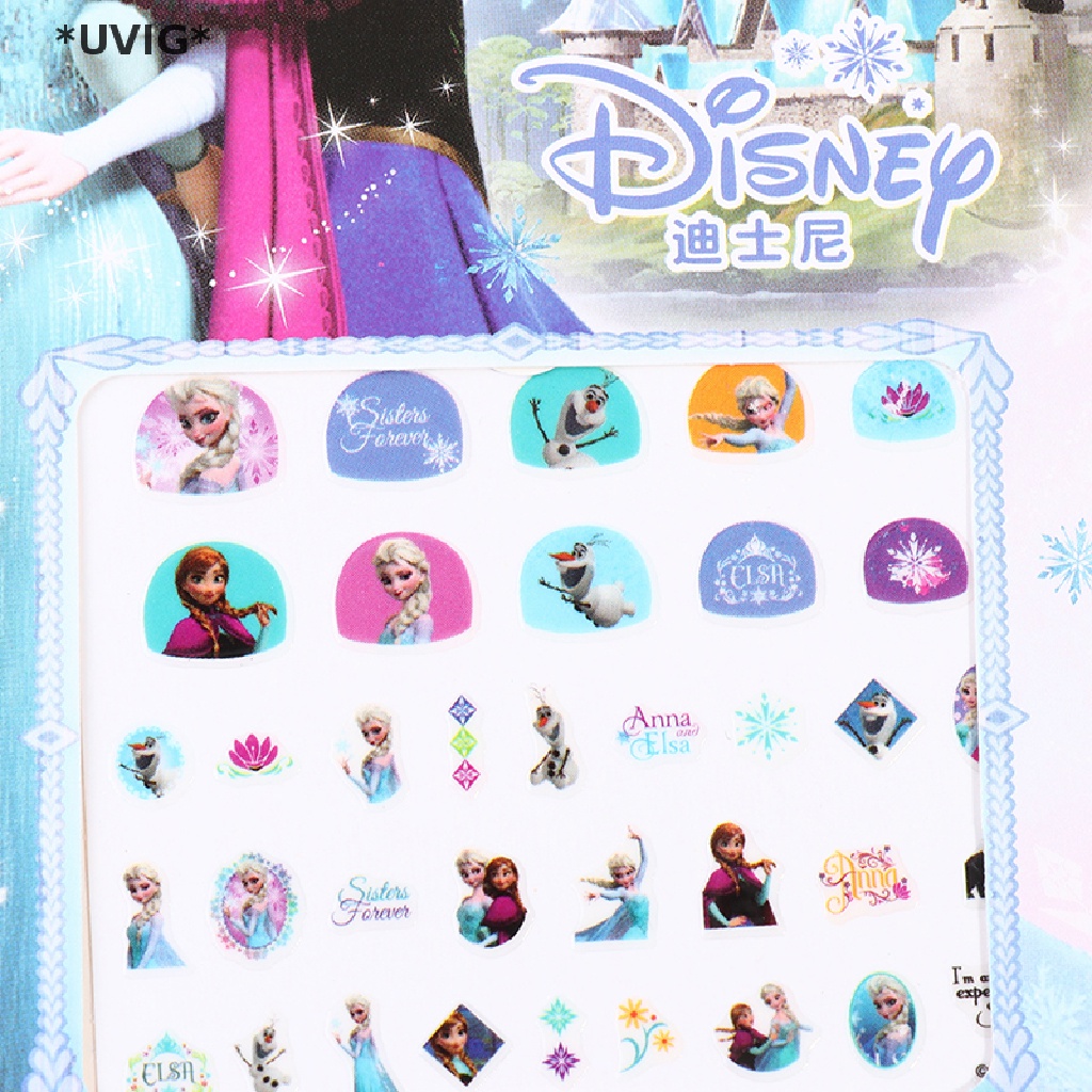 [[UVIG]] Frozen 3D Cartoon Nail Stickers Snow White Children's Baby Nail Stickers [Hot Sell]