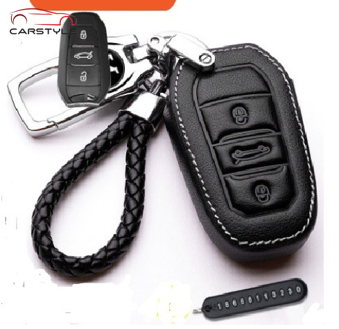 Bao da chìa khóa ô tô Peugeot bảo vệ chìa bền đẹp và chắc chắn ốp cho các loại smartkey 2008,3008,5008 Ốp Chìa Khóa ô tô