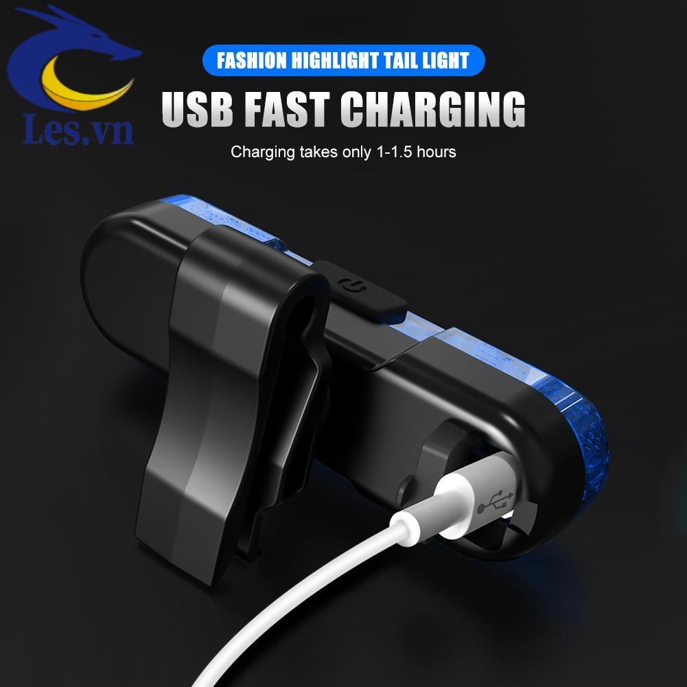 Đèn LED Gắn Yên Xe Đạp Chống Thấm Nước Sạc Usb Tiện Dụng