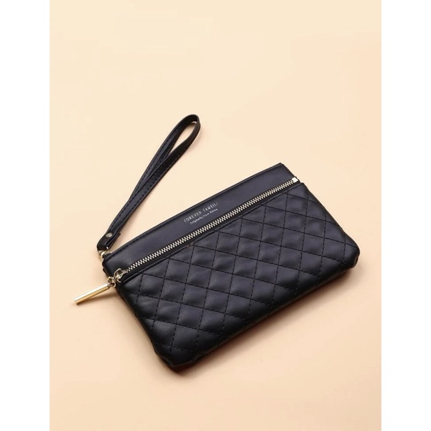 Ví dài Zip dập nổi chần da oder us