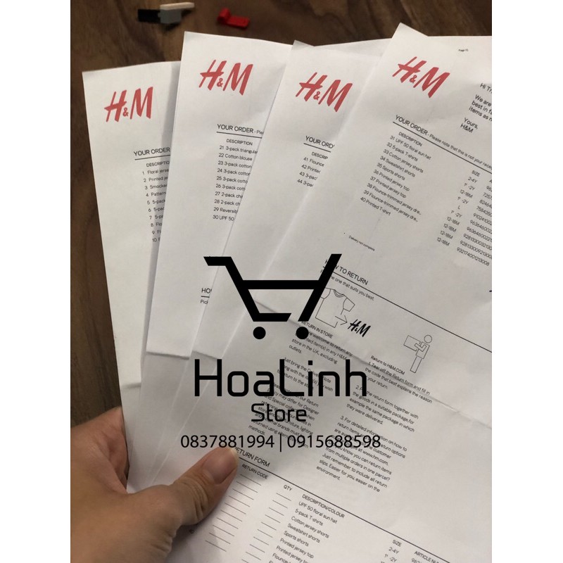 Váy H&M bé gái auth uk hm 12m-4y