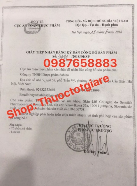 [ Kèm Quà Tặng ] SkinLift Collagen - Hỗ trợ làm đẹp da , chống não hoá ( Nhập khẩu Châu Âu)