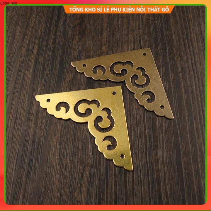 Ke Góc Vuông - Ke Góc Vuông Họa Tiết Vàng Nhạt - 45x45 Bộ 2 Cái CAO CẤP