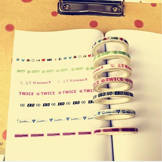 Băng dính mỏng Bangtanboy chibi Blackpink Lisa Jisoo Jennie Rose