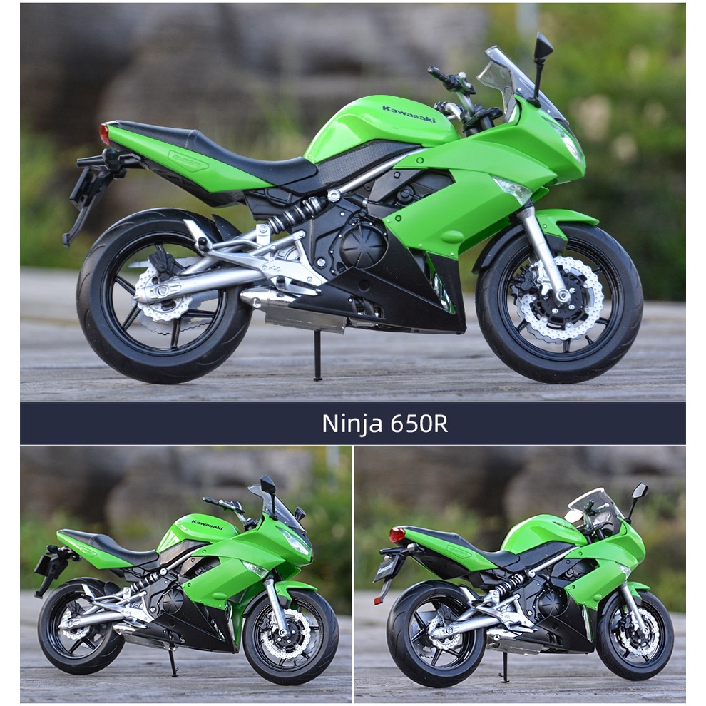 MÔ HÌNH XE MOTO SIÊU XE KAWASAKI NINJA 650R | WELLY tỷ lệ 1:10