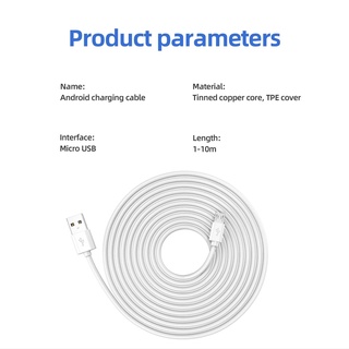 Dây cáp sạc nhanh cổng micro USB 3M/5M/10M cho Android