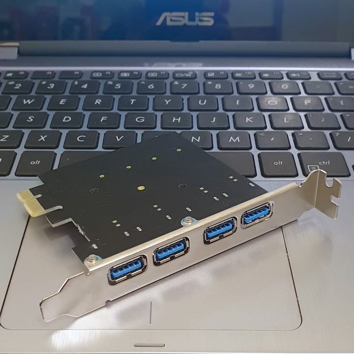 Card chuyển đổi PCIe x1 ra 4 cổng USB3.0 HB18