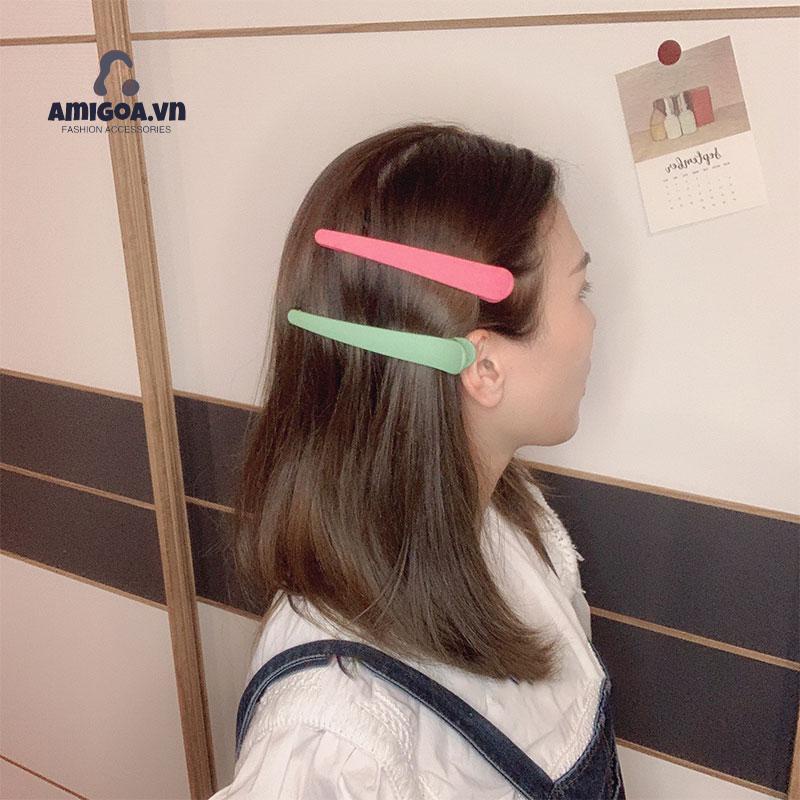 Kẹp Tóc Mái Màu Kẹo Dùng Trang Điểm Dành Cho Nữ
