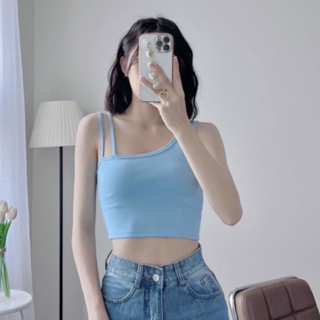 Áo croptop kiểu hai dây đôi nhiều màu siêu hot cho mùa hè từ Tiqi.jean1988