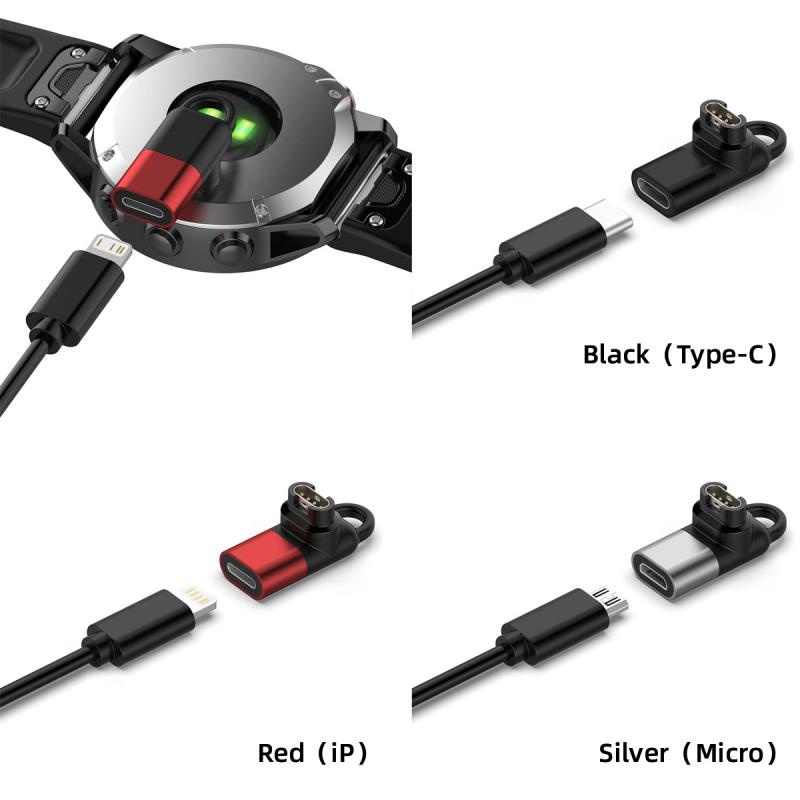 Cáp sạc chuyển đổi Fonken type c / micro / ios sang 4 pin cho đồng hồ Garmin Fenix 7 / 6 / 5