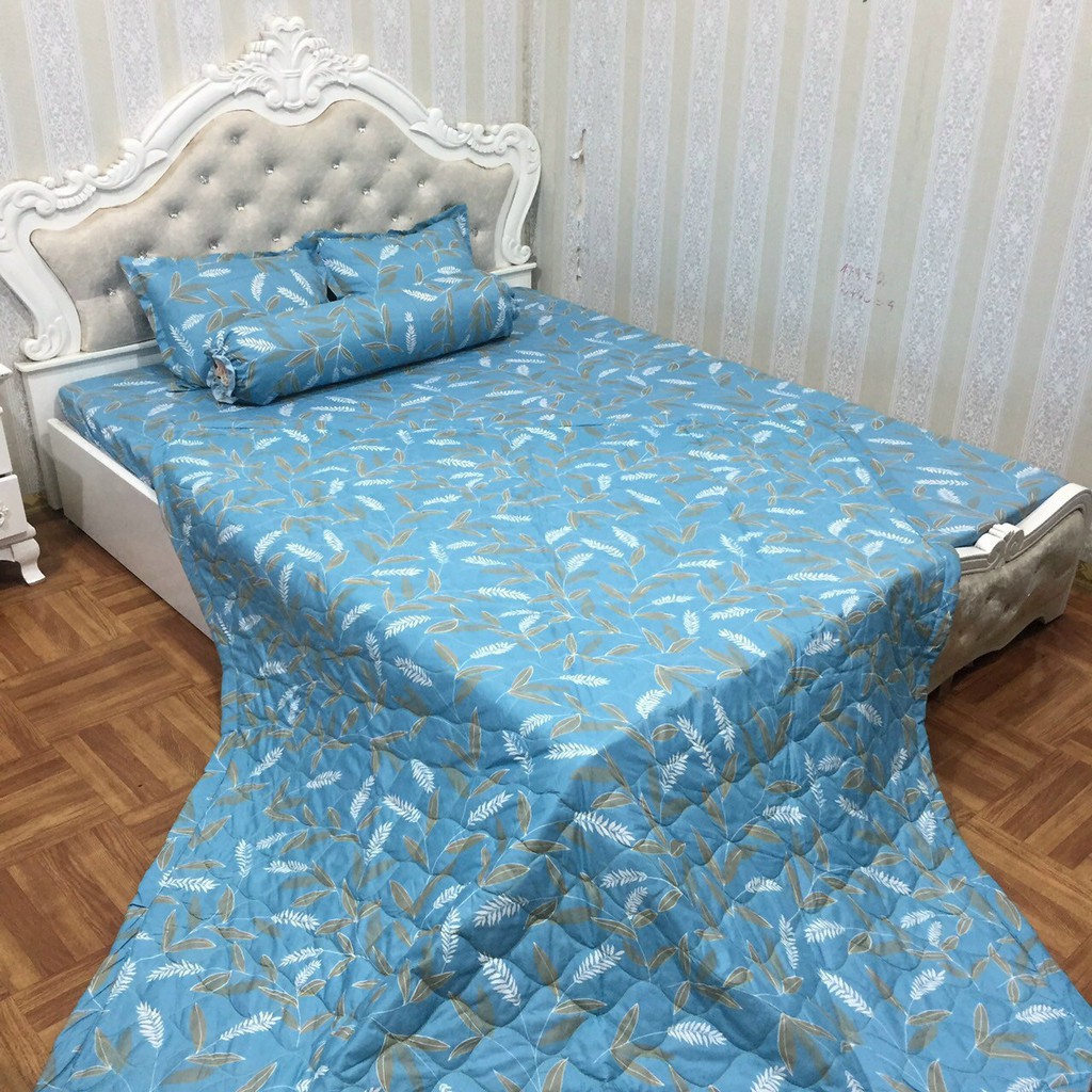 Bộ chăn hè ga gối 5 món Hermec cam drap giường đủ kích thước m2.m6.m8 và 2m2