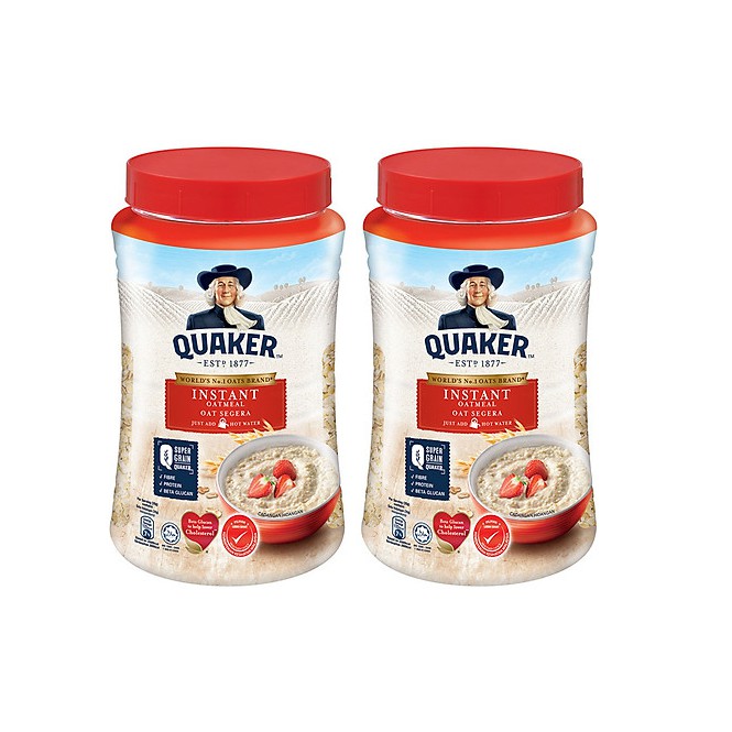 Combo 2 hũ Yến Mạch Ăn Liền Quaker 600g/hũ