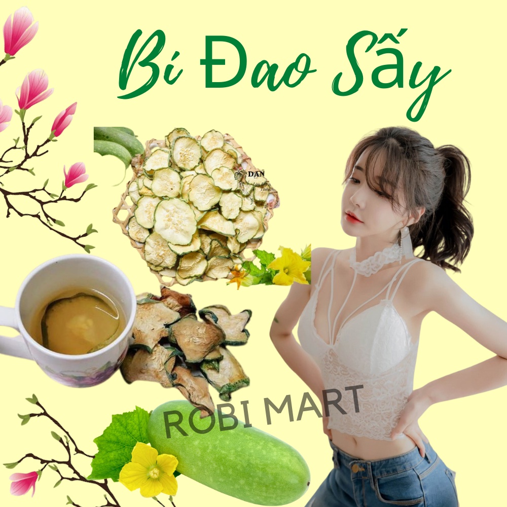 Bí đao thái lát sấy lạnh Robimart gói 200g - Giảm cân thanh nhiệt đẹp da