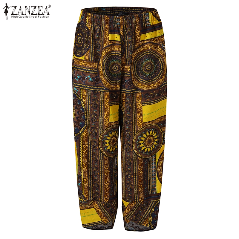 Quần dài ZANZEA ống rộng in họa tiết thời trang cho nữ\ | BigBuy360 - bigbuy360.vn