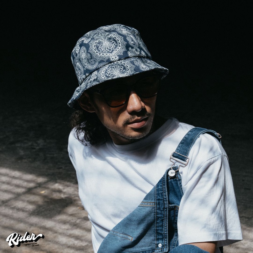 Mũ Nón Bucket Nam Nữ Unisex Vành Cụp - RIDER STREETWEAR - Hoạ Tiết Phong Cách Vintage,Retro