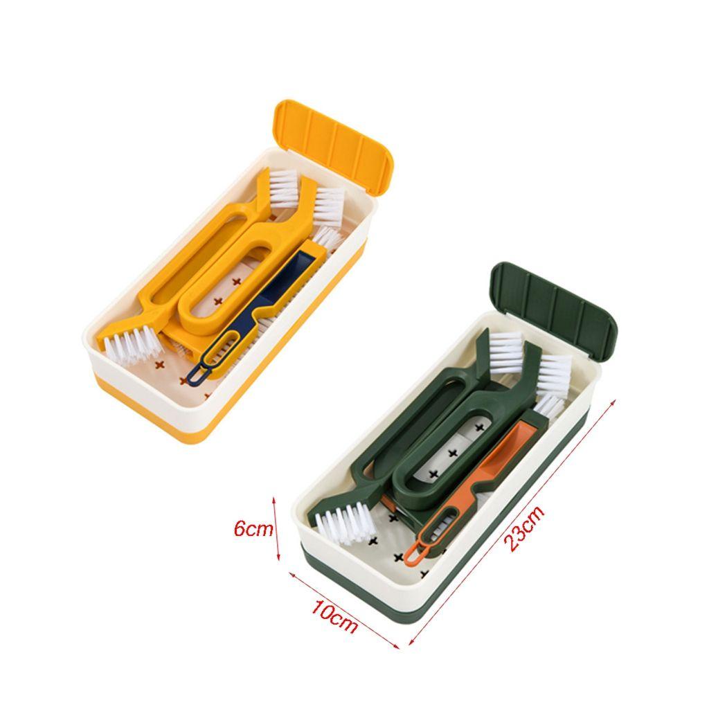 PATRICIA 1 Bộ Bàn Chải PP Vệ Sinh Khe Hở Cửa Sổ / Rãnh Cứng Cầm Tay Cho Nhà Bếp