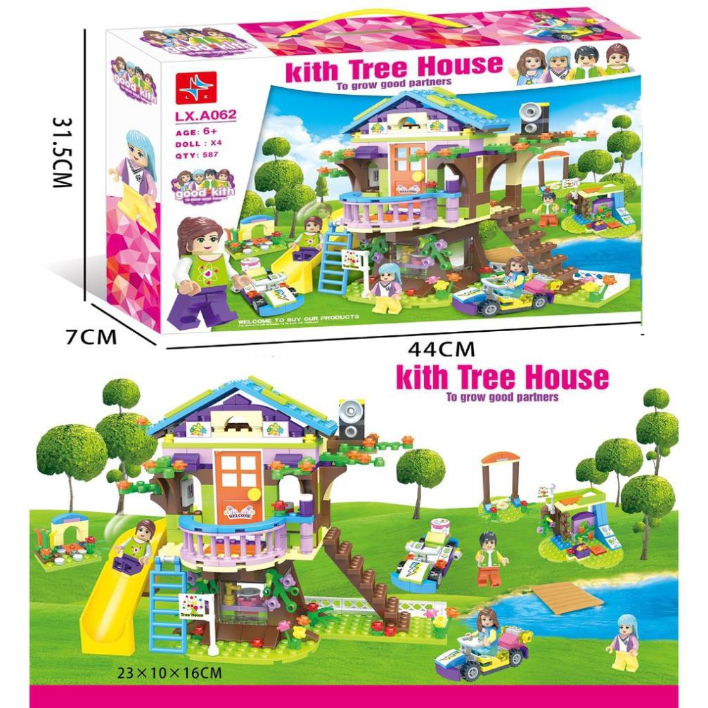 Lego Ghép Hình Ngôi Nhà Trên Cây 587 miếng ghép SP629